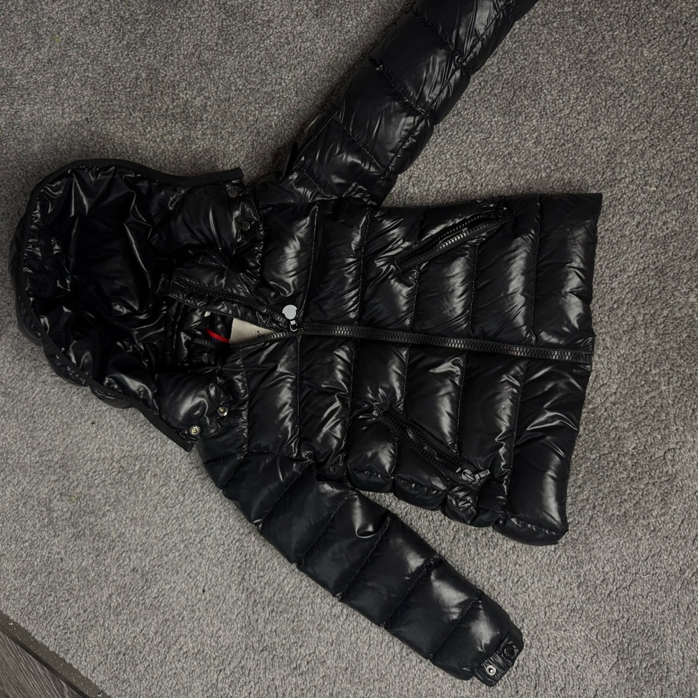 Moncler Shiny Black Puffer Jacket Kids Sz 5